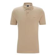 Pique Polo Shirt Boss , Beige , Heren