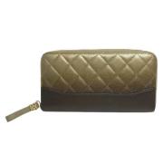 Pre-owned Leather wallets Chanel Vintage , Yellow , Dames