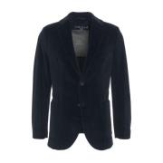 Fluwelen blazer met enkele rij knopen Circolo 1901 , Blue , Heren