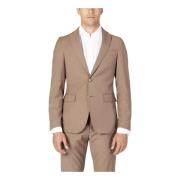 Bruine Blazer Knoopsluiting Mulish , Brown , Heren