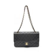 Pre-owned Leather shoulder-bags Chanel Vintage , Black , Dames