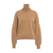 Cashmere Turtleneck Gebreide Trui Crush , Brown , Dames