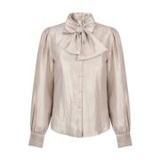 Blouse lange mouw Veronne TIE Shimm Aaiko , Beige , Dames