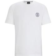 Heren T-shirt met korte mouwen Boss , White , Heren