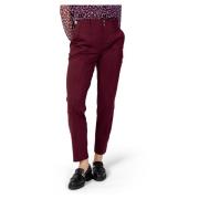 Bordeaux Plain Broek Voorzakken Street One , Red , Dames