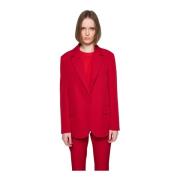 Oversized Blazer met Gewatteerde Schouders Silvian Heach , Red , Dames