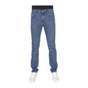 Knoopsluiting Katoenen Jeans 5 Zakken Carrera Jeans , Blue , Heren