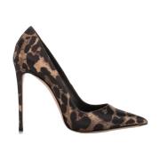 Luipaardprint Satijnen Pumps Le Silla , Brown , Dames