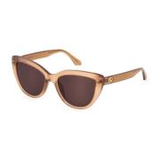 Cat-eye zonnebril in perzik met rode lenzen Twinset , Pink , Dames