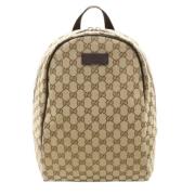 Pre-owned Canvas backpacks Gucci Vintage , Brown , Dames