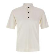 Heren Viscose Blend Polo Wit Filippo De Laurentiis , White , Heren