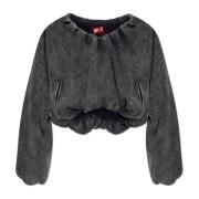 Korte sweatshirt F-Resy Diesel , Gray , Dames