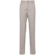 Beige Wol Broek Incotex , Beige , Heren