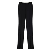 Slim Fit Wol Sigaret Broek Laneus , Black , Dames