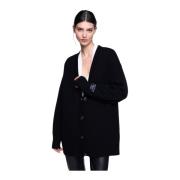 Oversized Cardigan in Gebreid Silvian Heach , Black , Dames