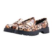 Leopard Print Platform Loafers Silvian Heach , Multicolor , Dames