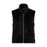 Stijlvolle Vest W41Weste Frank Walder , Black , Dames