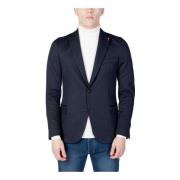 Blauwe Reverskraag Blazer Mulish , Blue , Heren