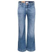 Wijde V-Front Jeans DNM Pure , Blue , Dames