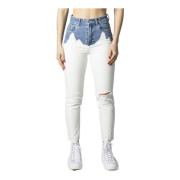 Witte ritsjeans met zakken Only , White , Dames