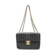 Pre-owned Leather chanel-bags Chanel Vintage , Black , Dames