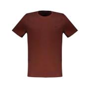 Bruin Katoenen Geborduurd Logo T-Shirt Harmont & Blaine , Brown , Here...