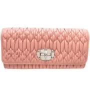 Pre-owned Leather wallets Miu Miu Pre-owned , Pink , Dames