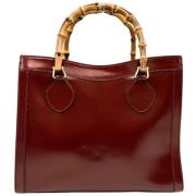 Pre-owned Leather totes Gucci Vintage , Red , Dames