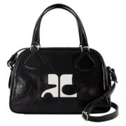 Leather handbags Courrèges , Black , Dames