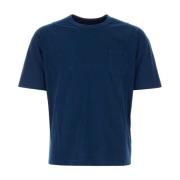 Blauw Katoenen T-shirt Moderne Stijl visvim , Blue , Heren