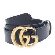 Pre-owned Leather belts Gucci Vintage , Black , Dames