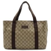 Pre-owned Canvas gucci-bags Gucci Vintage , Beige , Dames