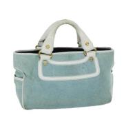 Pre-owned Suede handbags Celine Vintage , Blue , Dames