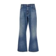 Versleten Regular Fit Geweven Jeans ERL , Blue , Heren