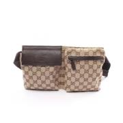 Pre-owned Canvas crossbody-bags Gucci Vintage , Beige , Dames