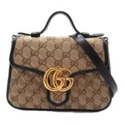 Pre-owned Canvas shoulder-bags Gucci Vintage , Beige , Dames