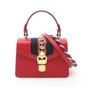 Pre-owned Leather handbags Gucci Vintage , Red , Dames