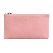 Pre-owned Leather clutches Gucci Vintage , Pink , Dames