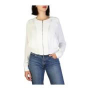 Blazer met ritssluiting en lange mouwen Armani Jeans , White , Dames