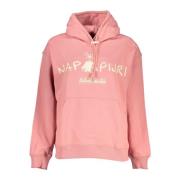 Roze Hoodie Lange Mouwen Napapijri , Pink , Dames