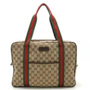 Pre-owned Canvas gucci-bags Gucci Vintage , Beige , Dames