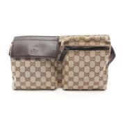 Pre-owned Canvas crossbody-bags Gucci Vintage , Beige , Dames