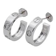 Pre-owned White Gold earrings Cartier Vintage , Gray , Dames