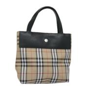 Pre-owned Canvas handbags Burberry Vintage , Beige , Dames