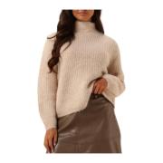 Beige Alpaca Gebreide Trui Bruuns Bazaar , Beige , Dames