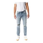 Ridge Straight Fit Jeans Denham , Blue , Heren