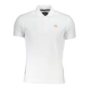 Wit Polo Shirt Korte Mouwen Geborduurd La Martina , White , Heren