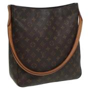 Pre-owned Canvas handbags Louis Vuitton Vintage , Brown , Dames