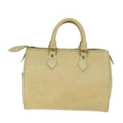 Pre-owned Leather handbags Louis Vuitton Vintage , Beige , Dames