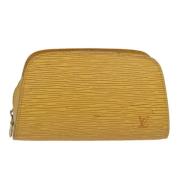 Pre-owned Leather shoulder-bags Louis Vuitton Vintage , Yellow , Dames